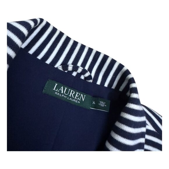 LAUREN RALPH LAUREN Striped Business Casual Blazer Designer Jacket Womens XL - Picture 3 of 7